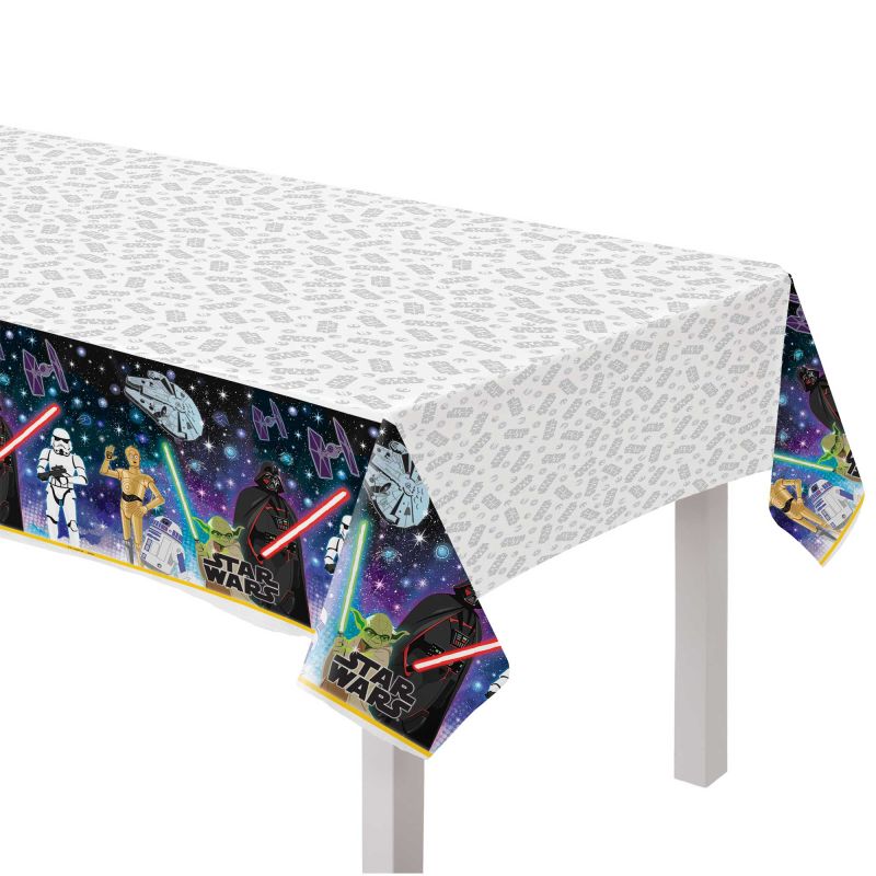 Star Wars Galaxy Plastic Table Cover - 137cm x 243cm