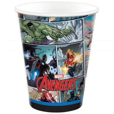 8 Pack Marvel Avengers Powers Unite Paper Cups - 266ml - The Base Warehouse