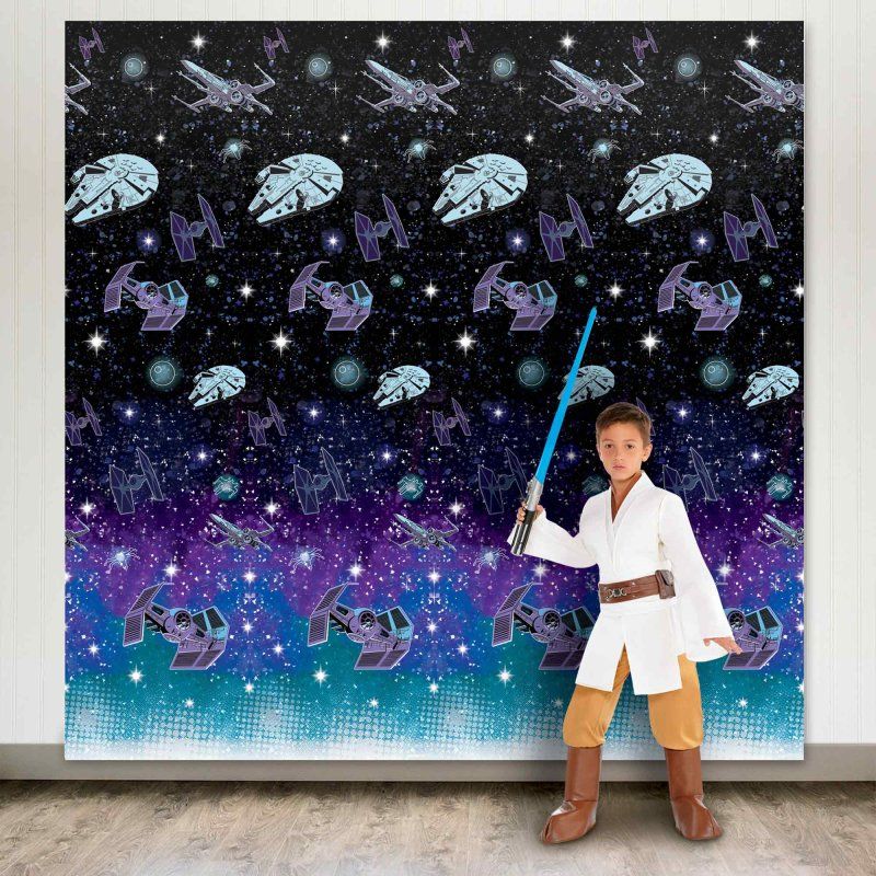 2 Pack Star Wars Galaxy Scene Setter Plastic Backdrop - 1.21m x 2.43m