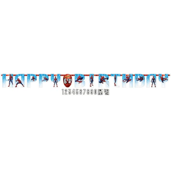 Spiderman Webbed Wonder Jumbo Add-An-age Letter Banner
