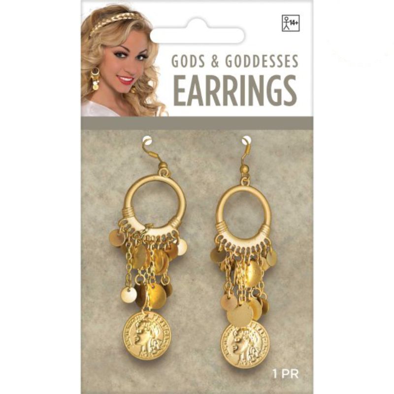 Goddess Gold Earrings - Adult Size 9cm