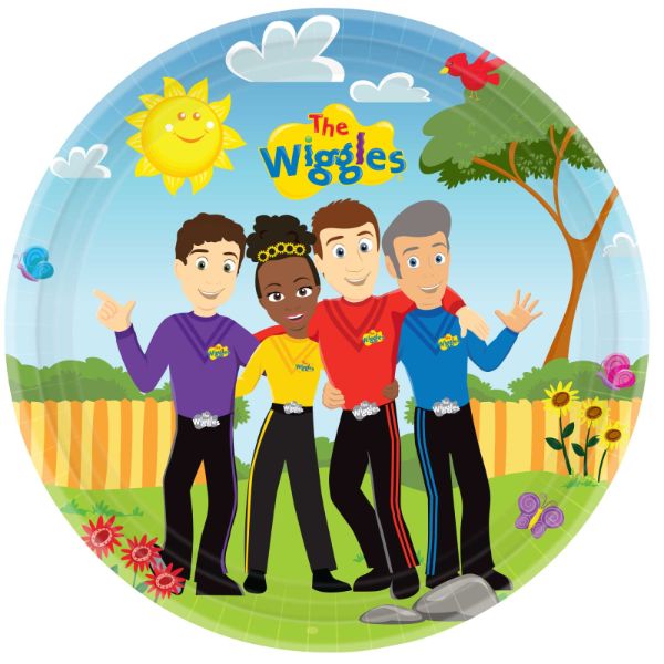 8 Pack The Wiggles Party Round Paper Plates - 23cm