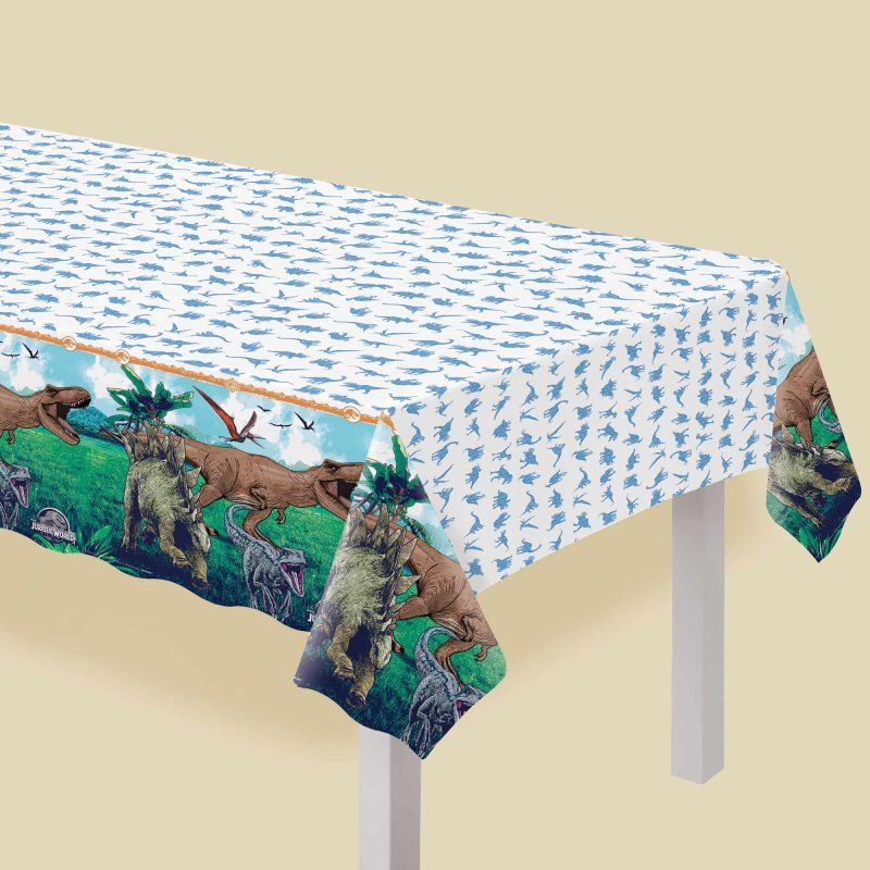 Jurassic Into The Wild Paper Table Cover - 137cm x 243cm