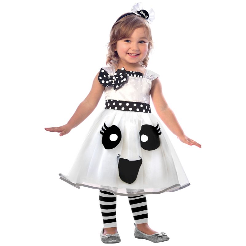 Girls Cute Ghost Costume - Size 4-6 Years