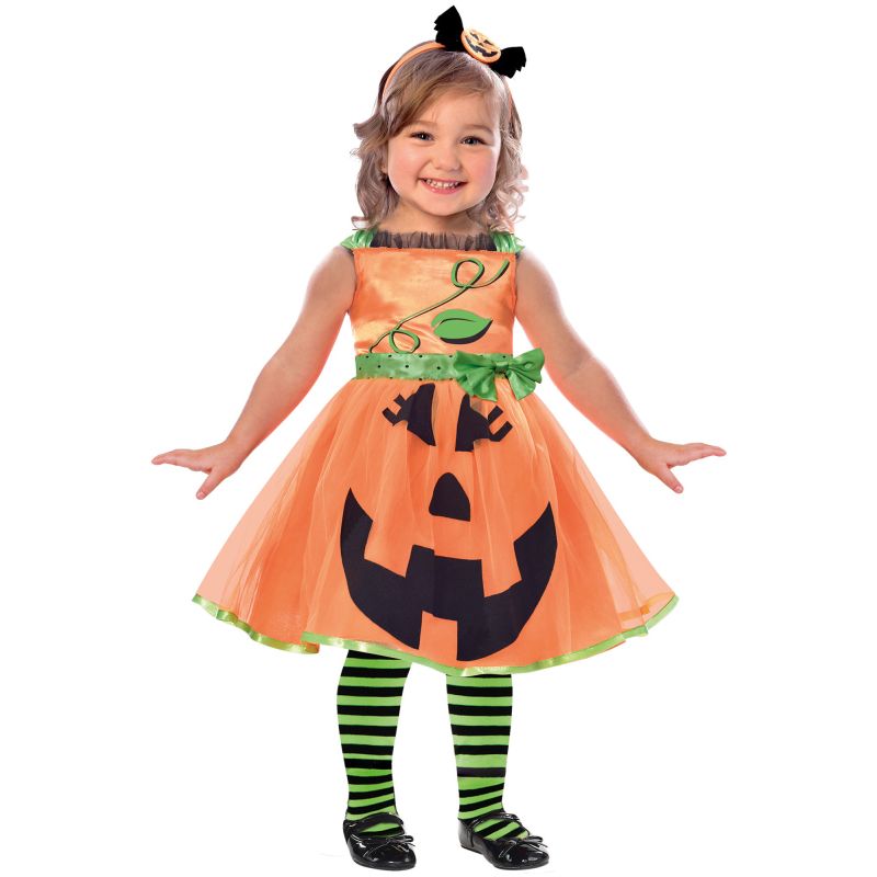 Toddler Girls Cute Pumpkin Costume - Size 2-3 Years