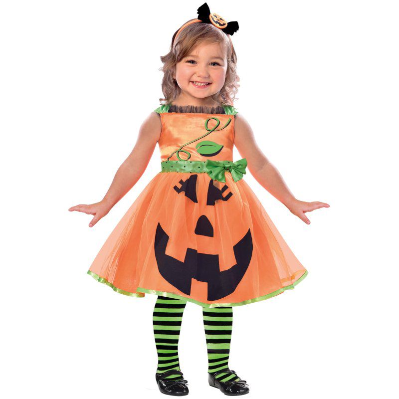 Girls Cute Pumpkin Costume - Size 3-4 Years