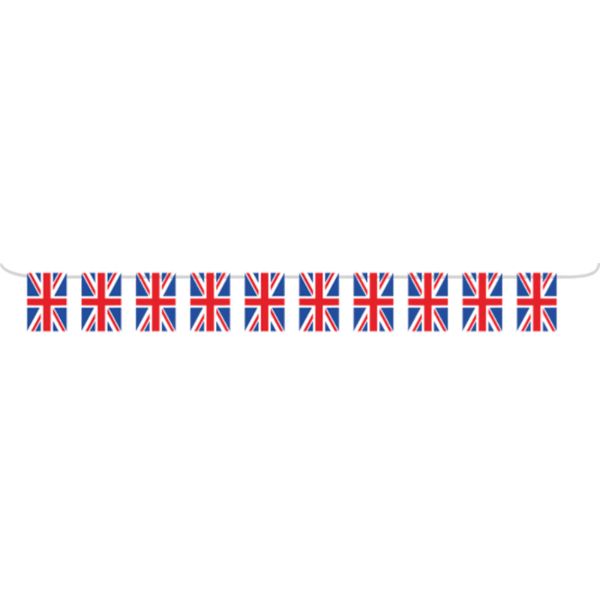 Patriotic British Plastic Bunting Flags - 5m