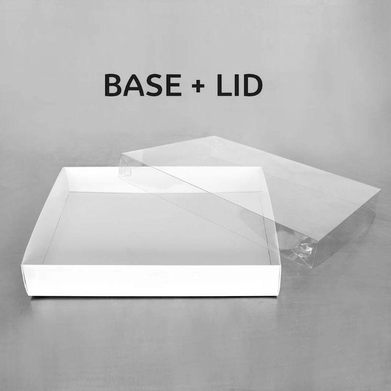Rectangle Biscuit Box with Clear Lid - 32cm x 25cm x 5cm