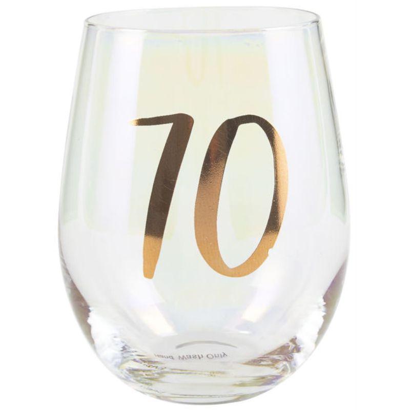 70th Rainbow Stemless Wine Cup - 600ml