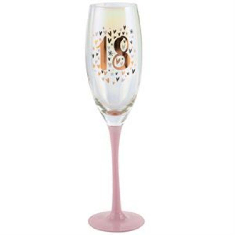 18 Rainbow Pastel/Gold Champagne Glass - 150ml