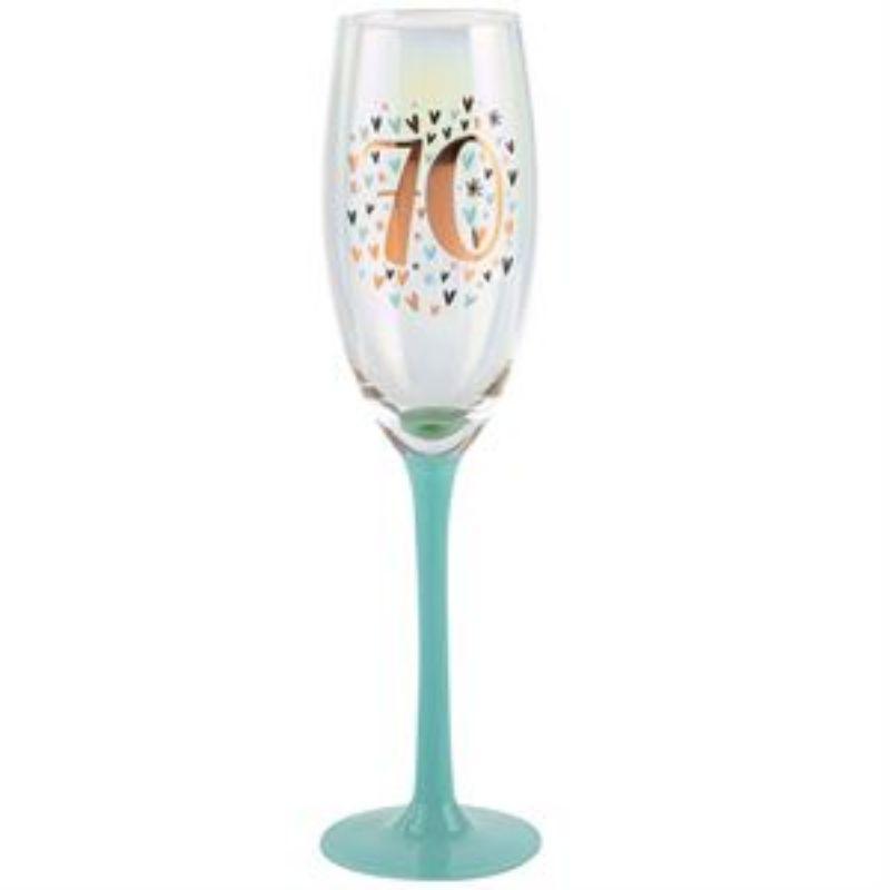 70 Rainbow Pastel/Gold Champagne Glass - 150ml