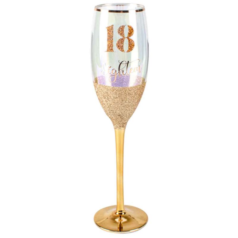 18 Pink Glitterati Champagne Glass - 150ml