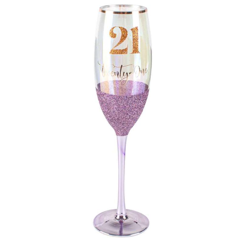 21 Purple Glitterati Champagne Glass - 150ml