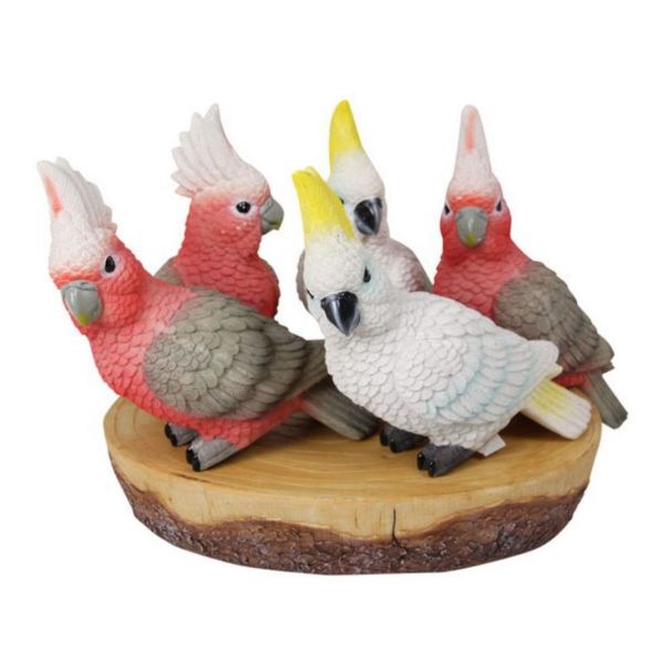 Cockatoo and Galah/Parrot Figurine - 20cm