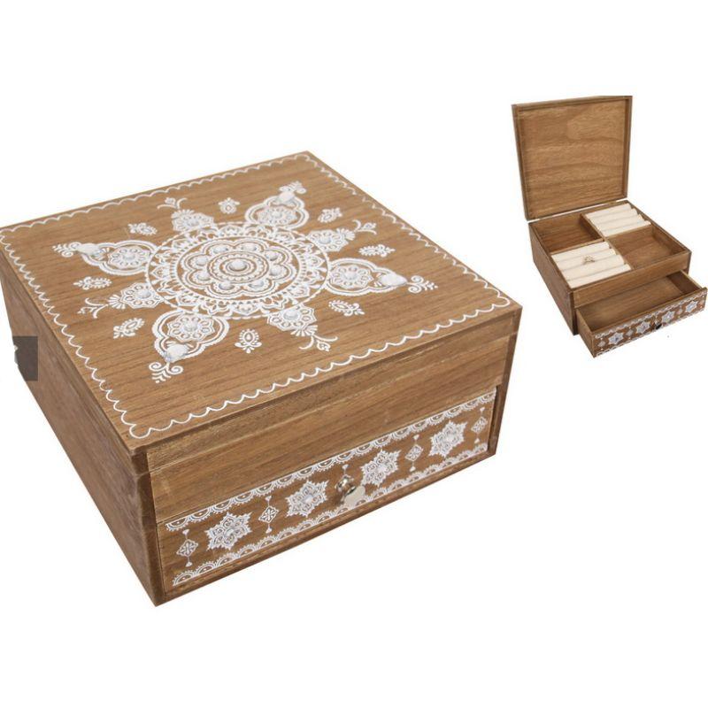 Boho / Mandala Jewellery Box - 20cm x 20cm