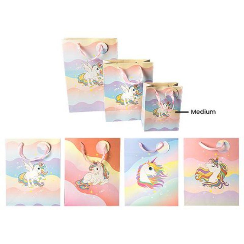 Unicorn Medium Gift Bag - 18cm x 23cm x 10cm