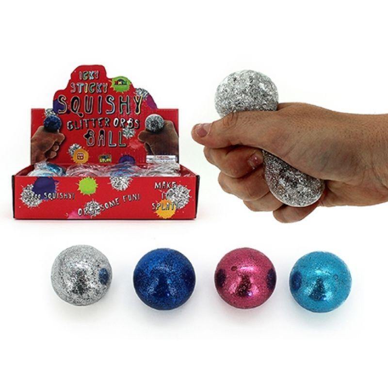 Squishy Water Orbs Glitter Ball - 5.3cm - The Base Warehouse