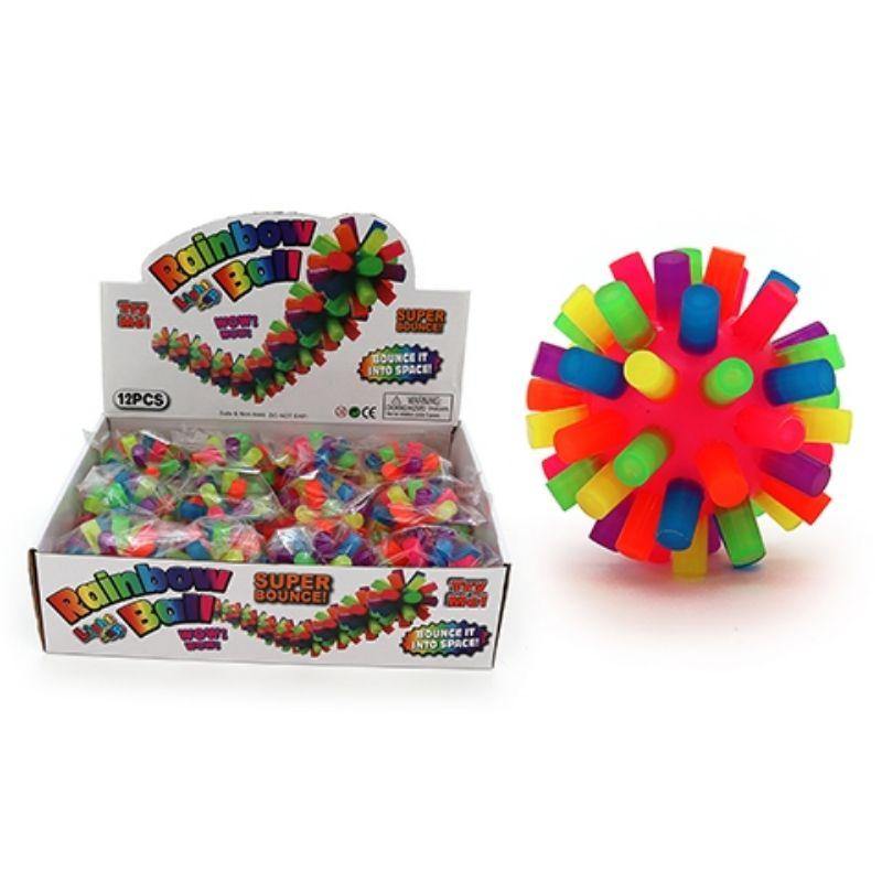 Flashing Rainbow Tubes Ball - 75mm - The Base Warehouse