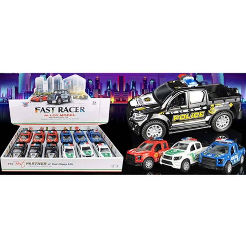 Die Cast Pullback Double Cab Police UTE Toy - 11cm