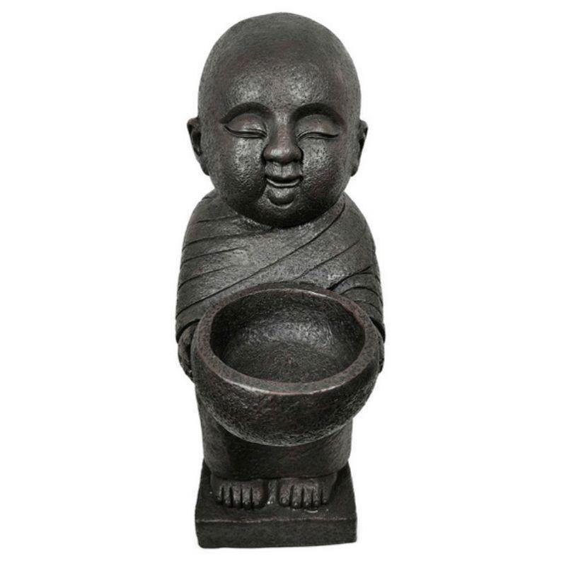 Buddha Monk Holding Begging Bowl - 79cm - The Base Warehouse