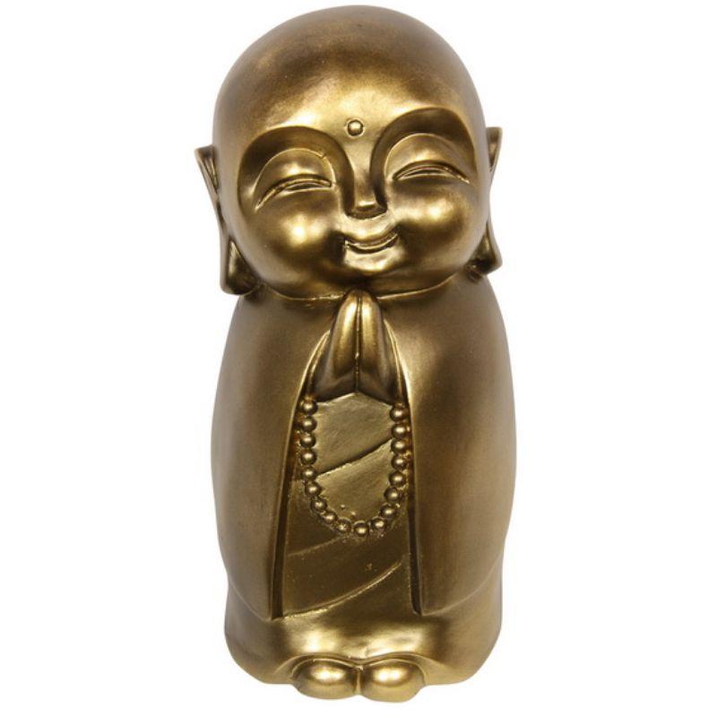 Gold Jizo Happy Buddha Monk - 31cm