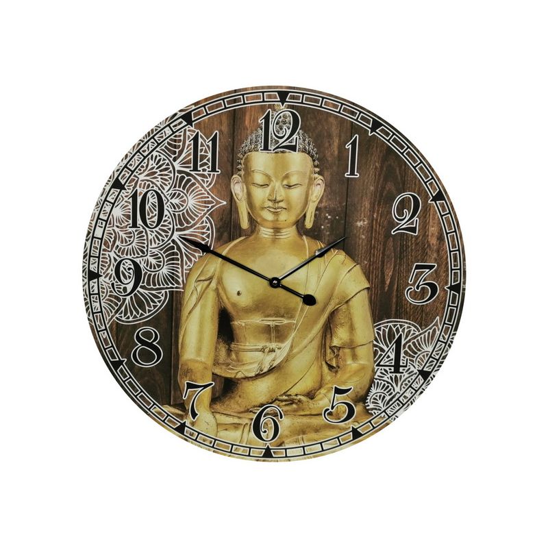 Gold Buddha Mandala Clock - 58cm