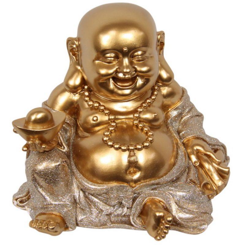 Gold / Silver Happy Money Buddha - 20cm