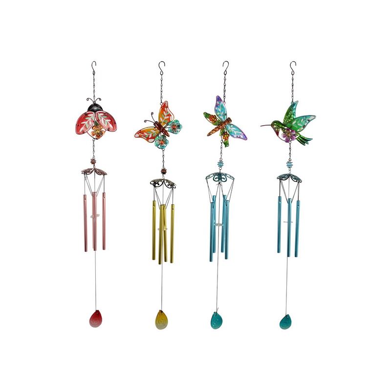 Glass Metal Assorted Wind Chime - 83cm