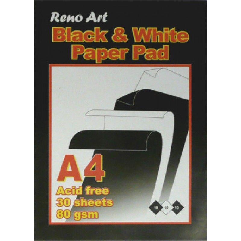 Black and White Pad A4 80gsm - 30 Sheets