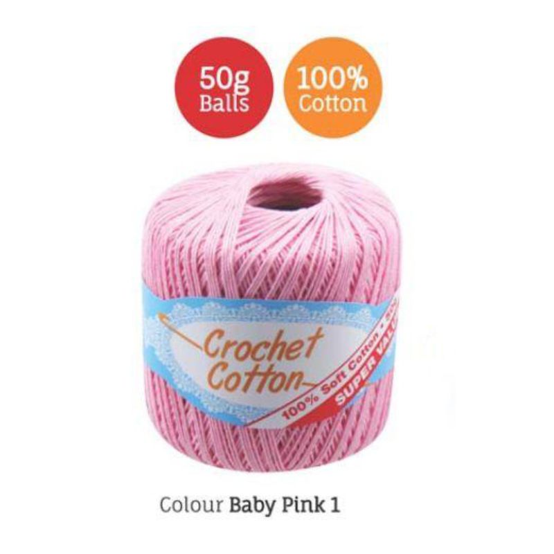 Baby Pink 1 Crochet Cotton - 50g