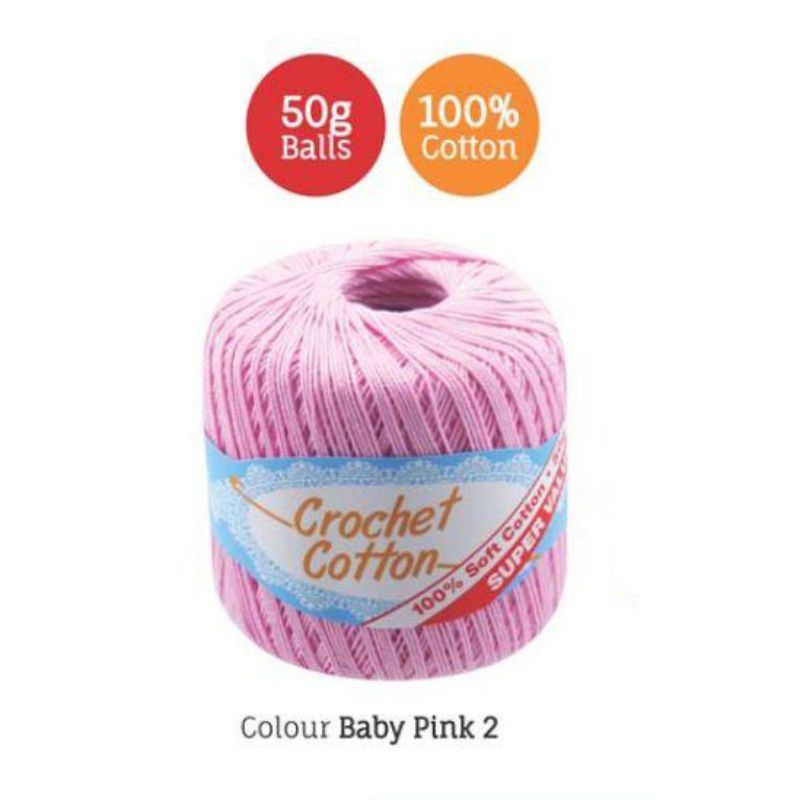 Baby Pink 2 Crochet Cotton - 50g