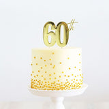 Load image into Gallery viewer, 60th Gold Medal Cake Topper - 9cm
