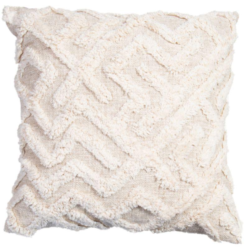 Maze Hand Woven & Embellished Cotton Cushion - 45cm x 45cm