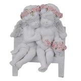 Load image into Gallery viewer, Cherub Couple with Rose Band on Chair - 10cm

