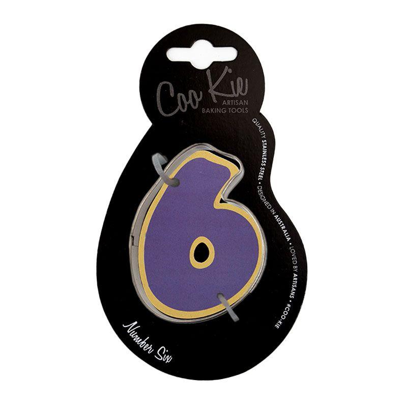 Coo Kie NUMBER 6 Cookie Cutter - 73mm L x 15mm D