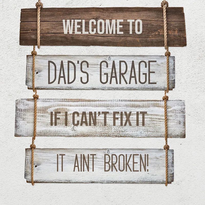 Fathers Day Simplicity Welcome Canvas - 20cm x 20cm
