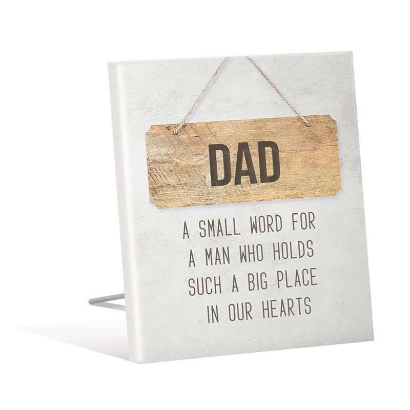 Fathers Day Simplicity Dad Sentiment Plaque - 12cm x 15cm