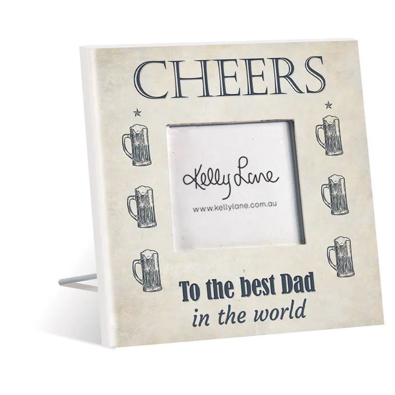 Fathers Day Vintage Cheers Photo Frame - 20cm x 20cm