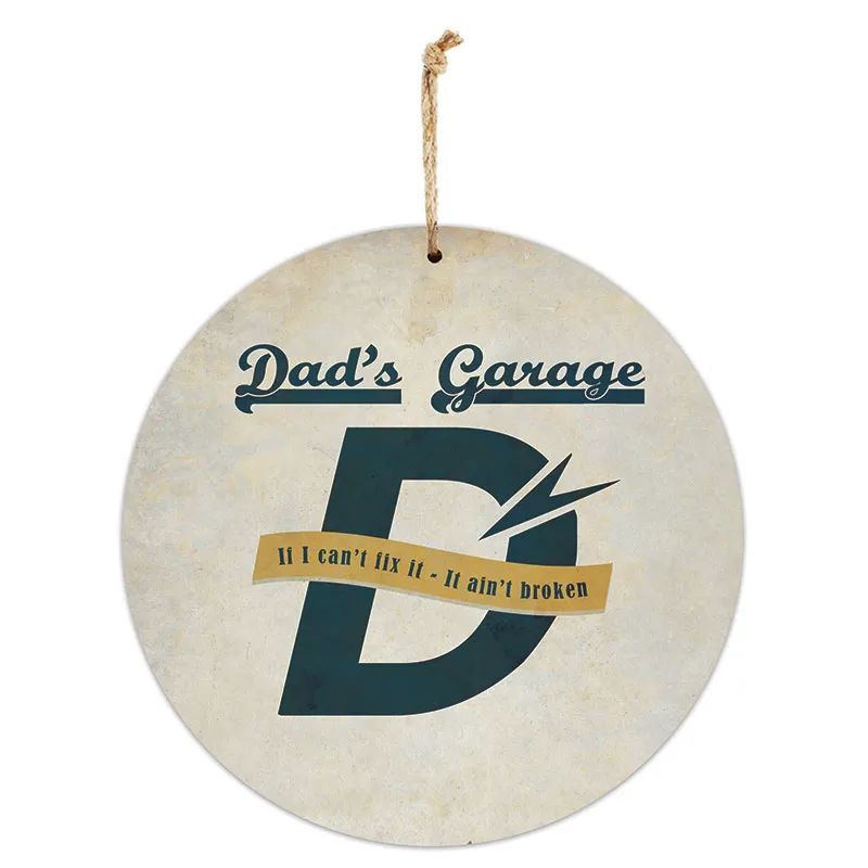 Fathers Day Vintage Dad's Garage Hanging Tin Sign - 30cm