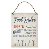 Load image into Gallery viewer, Fathers Day Vintage Rules Hanging Tin Sign - 30cm x 40cm

