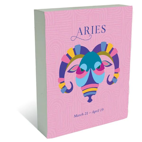 Zodiac Aries Block Plaque - 20cm x 25cm