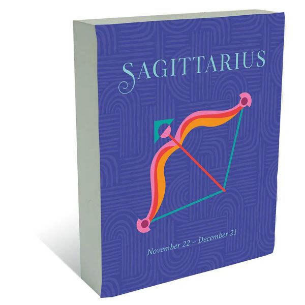 Zodiac Sagittarius Block Plaque - 20cm x 25cm