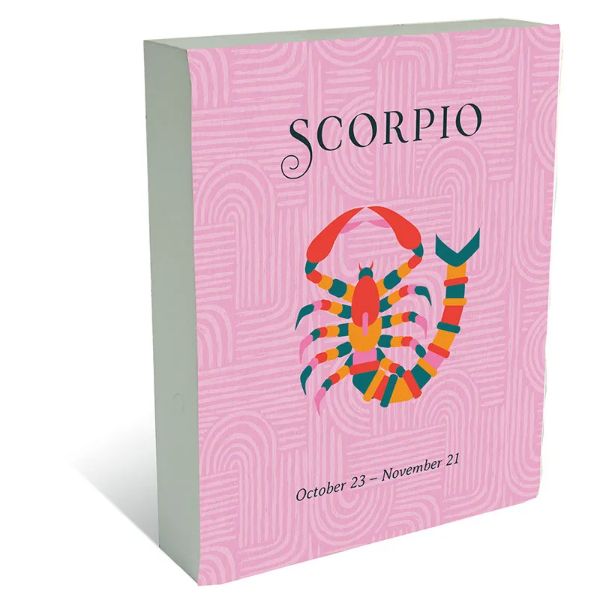 Zodiac Scorpio Block Plaque - 20cm x 25cm