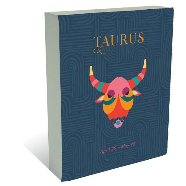 Zodiac Taurus Block Plaque - 20cm x 25cm