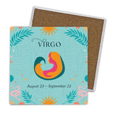 Load image into Gallery viewer, 4 Pack Ceramic Zodiac Virgo Coaster Gift Box
