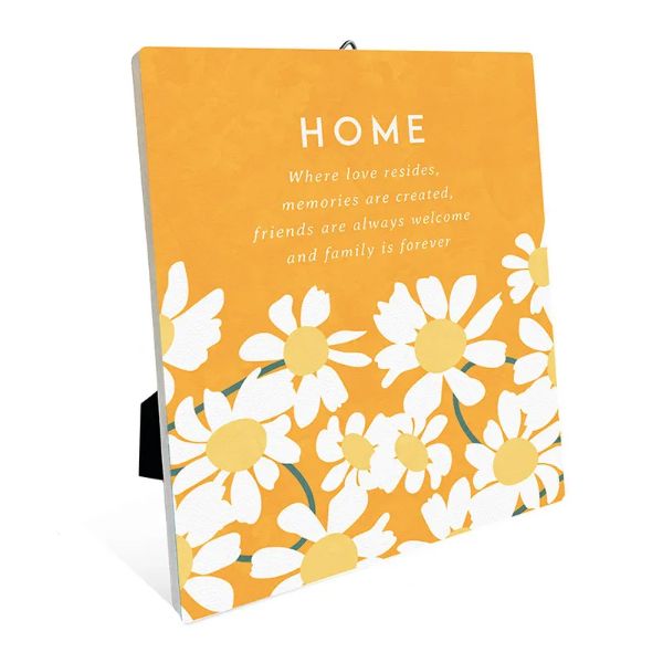 Flower Market Ceramic Home Sentiment Plaque - 12cm x 14cm