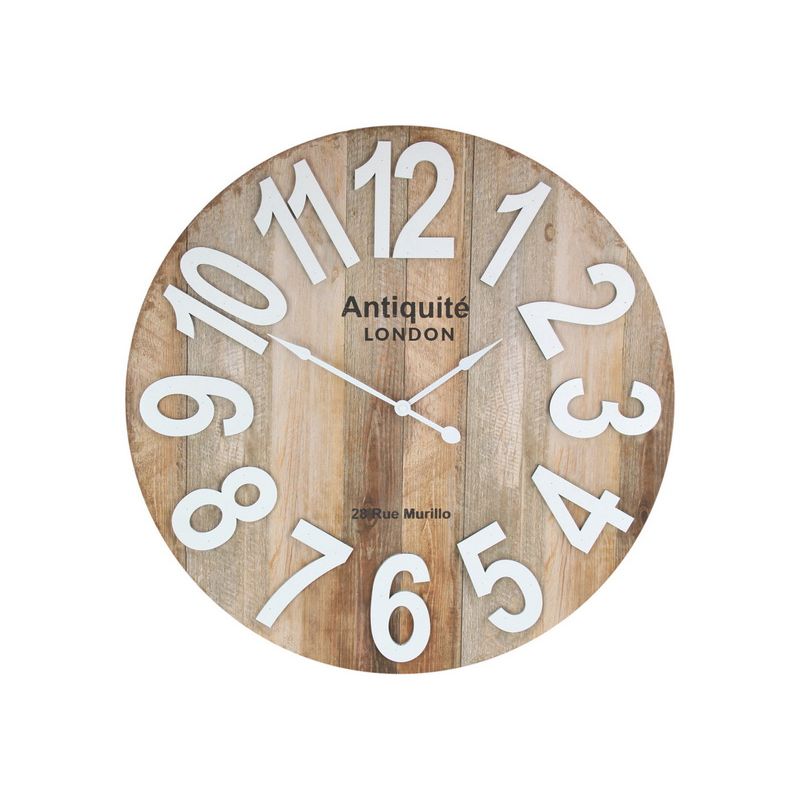 MDF Clock with 3D Italic Numerals - 58cm