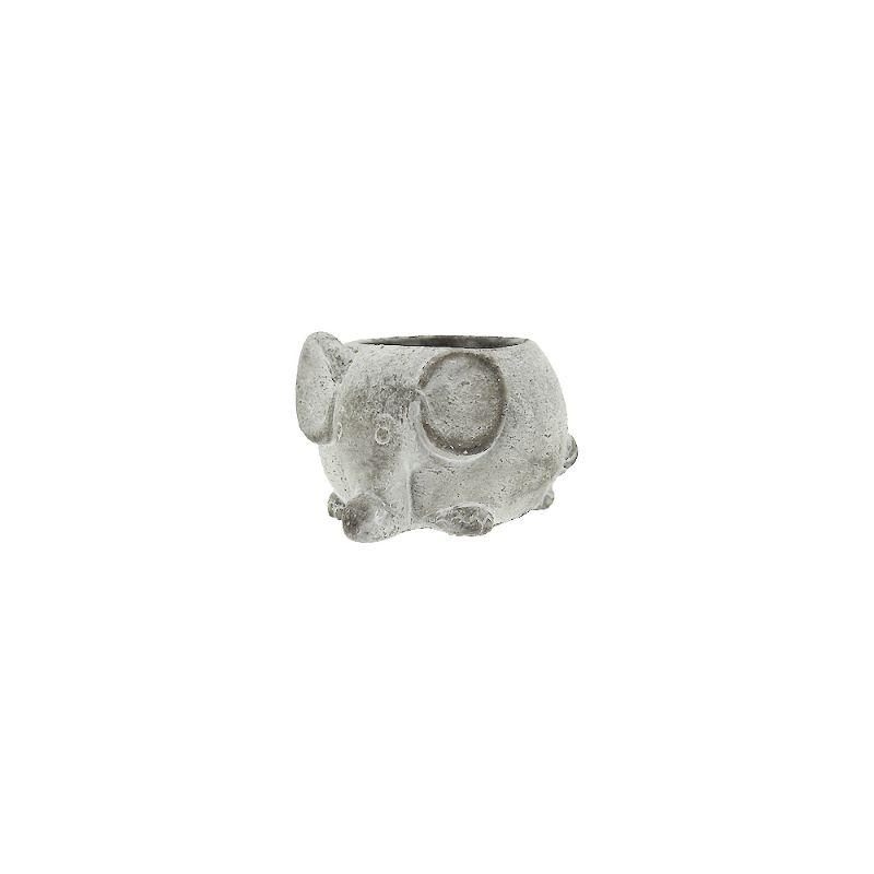 Grey Elephant Cement Pot - 11.5cm x 9.5cm x 7cm