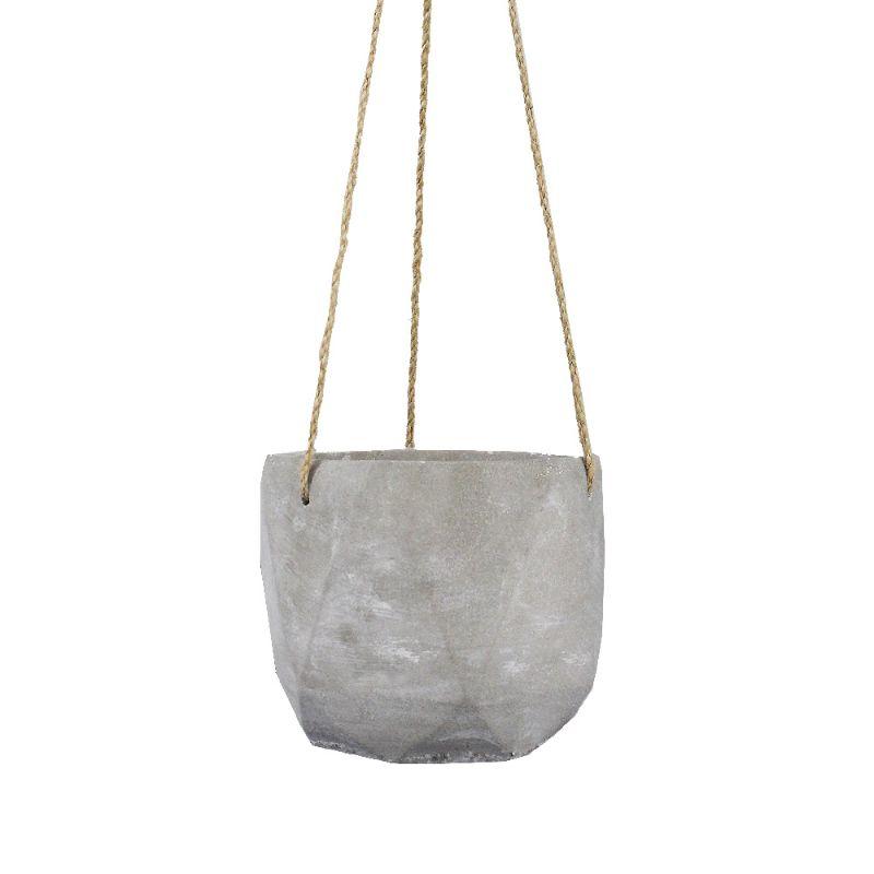 Cement Hanging Pot - 15cm x 14.5cm x 13.5cm