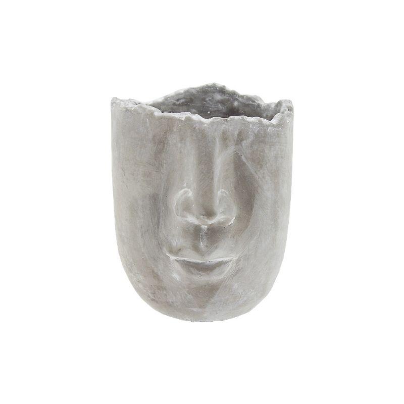 Face Cement Planter - 17.5cm x 15.5cm x 18.5cm